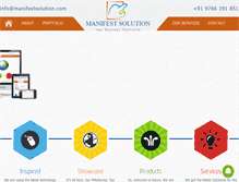 Tablet Screenshot of manifestsolution.com